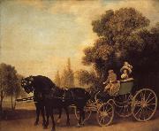 A Gentleman Driving a Lady in a Phaeton